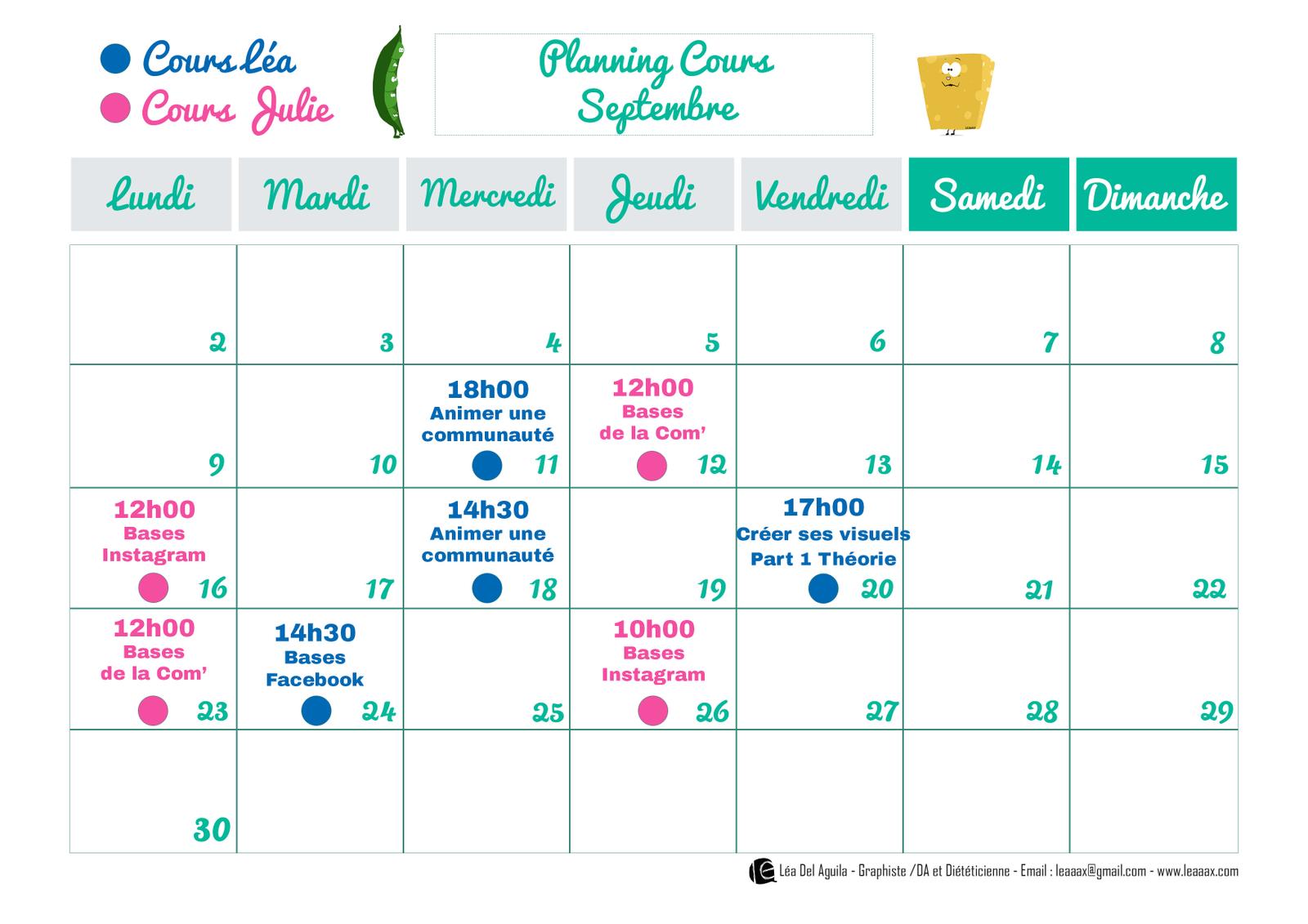 planning formation diététique