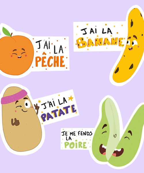 Stickers Expressions alimentaires