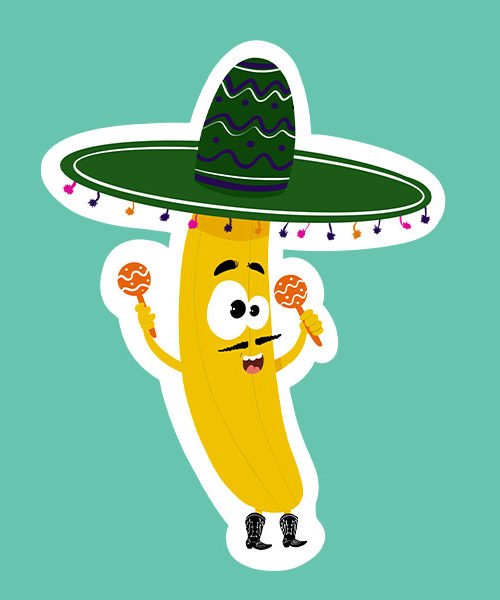 Sticker Banane mexicaine